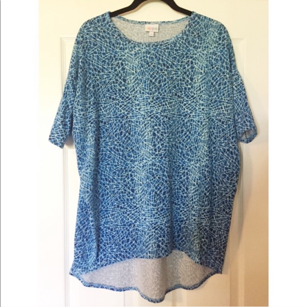 LuLaRoe Printed Blue Irma XS - Picture 2 of 7
